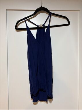 PPLA Navy Blue Spaghetti Strap V-Neck Camisole